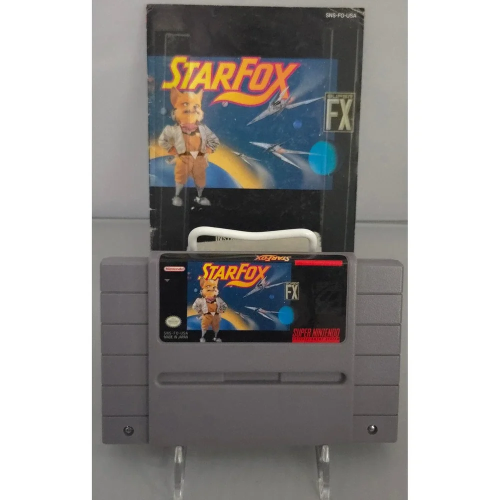 Nintendo SNS-006 Star Fox SNES Game with Manual,‎ NTSC-U Super FX Chip
